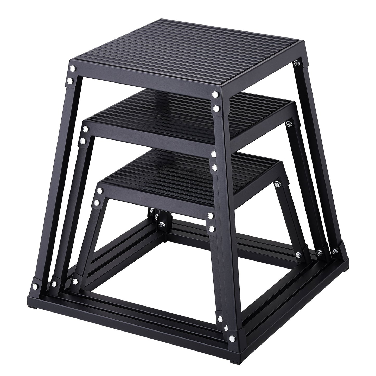 Plyometric Jump Boxes, 12/18/24 Inch Plyo Box, Platform and Jumping Agility Box, Anti-Slip Fitness Exercise V952-TXTD12YC18YC09SXRV0