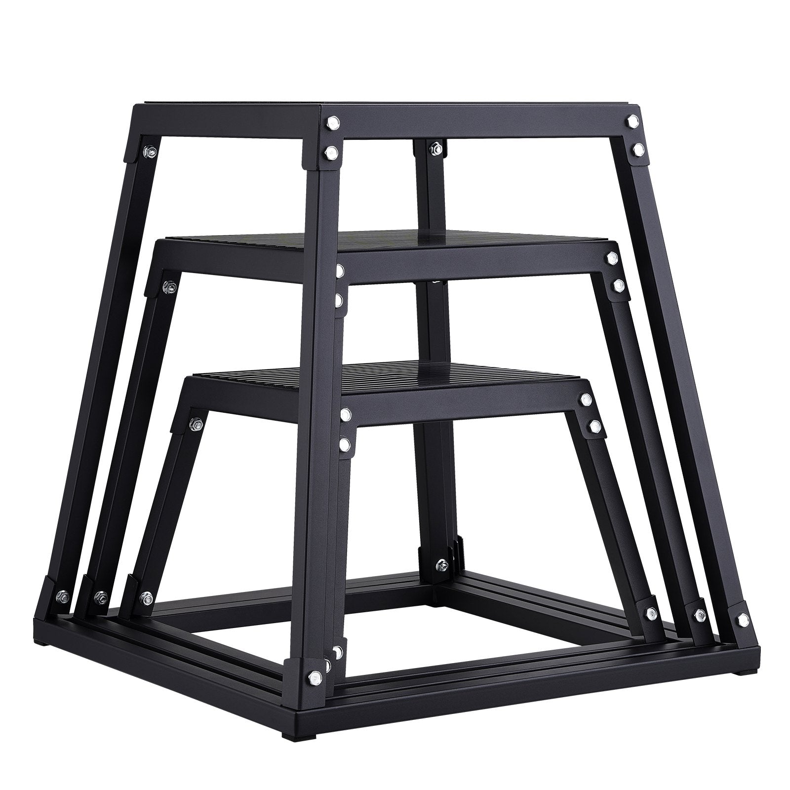 Plyometric Jump Boxes, 12/18/24 Inch Plyo Box, Platform and Jumping Agility Box, Anti-Slip Fitness Exercise V952-TXTD12YC18YC09SXRV0