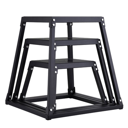 Plyometric Jump Boxes, 12/18/24 Inch Plyo Box, Platform and Jumping Agility Box, Anti-Slip Fitness Exercise V952-TXTD12YC18YC09SXRV0