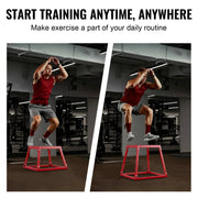 Plyometric Jump Boxes, 12/18/24 Inch Plyo Box, Platform and Jumping Agility Box, Anti-Slip Fitness Exercise V952-TXTD12YC18YCTKAZTV0