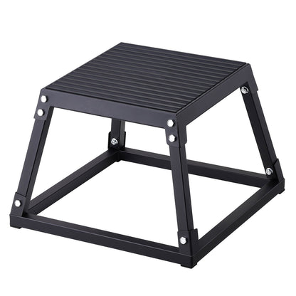 Plyometric Jump Box, 12 Inch Plyo Box, Steel Plyometric Platform and Jumping Agility Box, Anti-Slip Fitness V952-TXTD12YCGTHSPEBZRV0