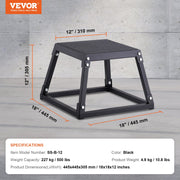 Plyometric Jump Box, 12 Inch Plyo Box, Steel Plyometric Platform and Jumping Agility Box, Anti-Slip Fitness V952-TXTD12YCGTHSPEBZRV0
