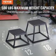 Plyometric Jump Box, 18 Inch Plyo Box, Steel Plyometric Platform and Jumping Agility Box, Anti-Slip Fitness V952-TXTD18YCGTHS557XIV0