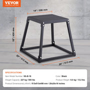Plyometric Jump Box, 18 Inch Plyo Box, Steel Plyometric Platform and Jumping Agility Box, Anti-Slip Fitness V952-TXTD18YCGTHS557XIV0