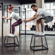 Plyometric Jump Box, 18 Inch Plyo Box, Steel Plyometric Platform and Jumping Agility Box, Anti-Slip Fitness V952-TXTD18YCGTHS557XIV0