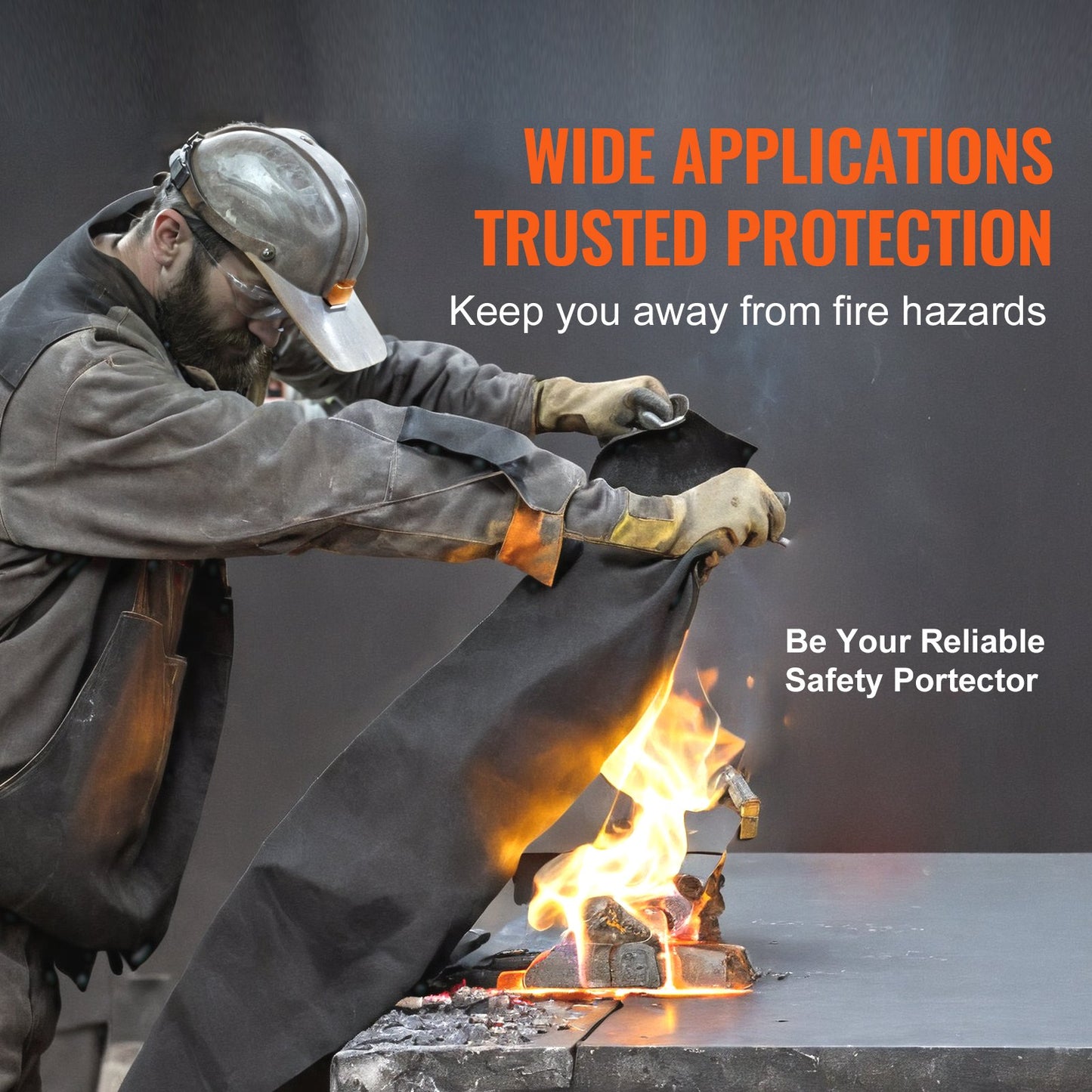Carbon Felt Welding Blanket 4 Pack, 37" x 36" Flame Retardant Welding Blanket, Up To 1800 degrees F Heat V952-TXWDHTHS4JWTYV64QV0