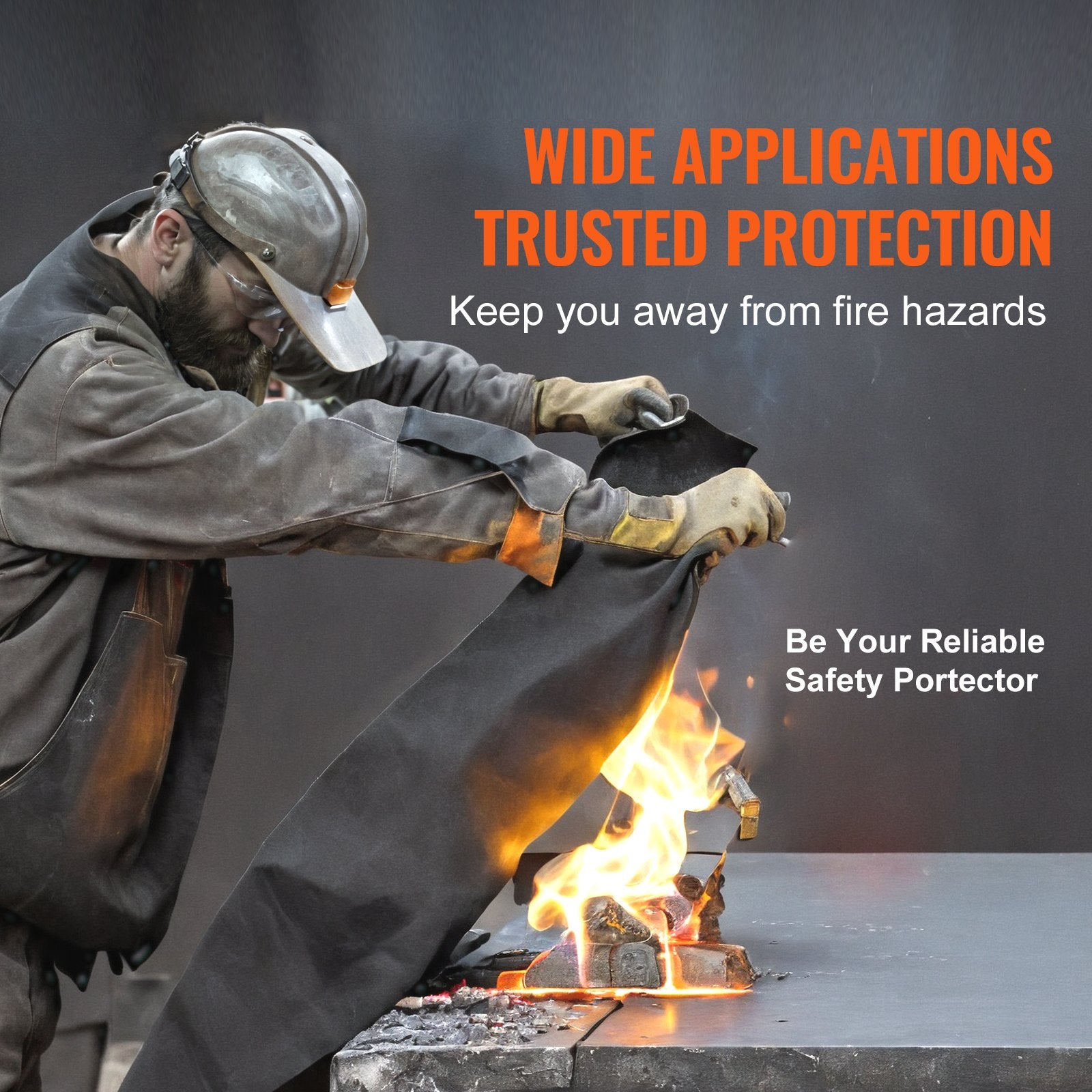 Carbon Felt Welding Blanket 4 Pack, 37" x 36" Flame Retardant Welding Blanket, Up To 1800 degrees F Heat V952-TXWDHTHS4JWTYV64QV0