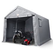 Protable Stotage Shelter Garage Stotage Shed 7 x 12 x 7.36ft & Zipper Door V952-TYCWP7FTX12FTTUICV0