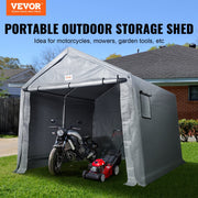 Protable Stotage Shelter Garage Stotage Shed 7 x 12 x 7.36ft & Zipper Door V952-TYCWP7FTX12FTTUICV0