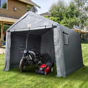 Protable Stotage Shelter Garage Stotage Shed 7 x 12 x 7.36ft & Zipper Door V952-TYCWP7FTX12FTTUICV0