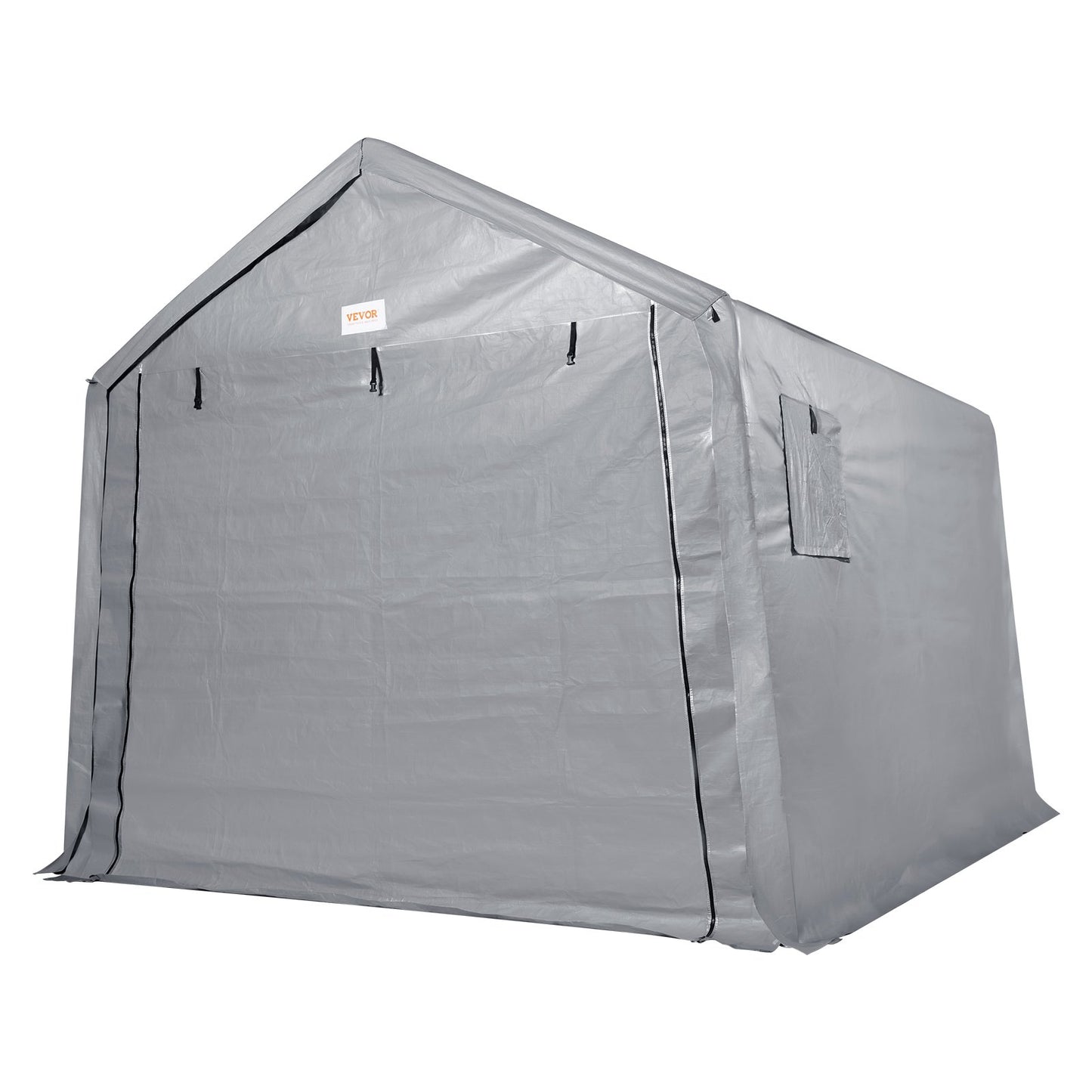 Protable Stotage Shelter Garage Stotage Shed 7 x 12 x 7.36ft & Zipper Door V952-TYCWP7FTX12FTTUICV0