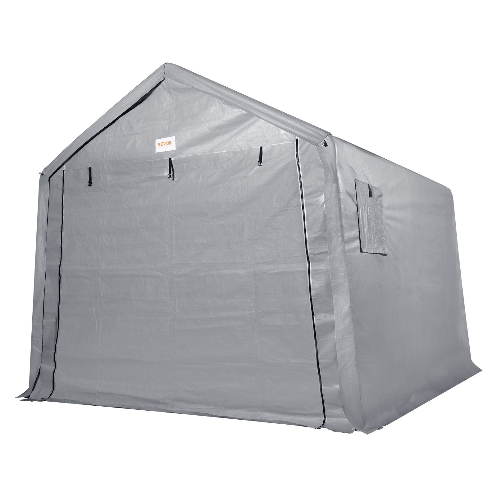 Protable Stotage Shelter Garage Stotage Shed 7 x 12 x 7.36ft & Zipper Door V952-TYCWP7FTX12FTTUICV0