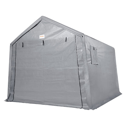Protable Stotage Shelter Garage Stotage Shed 7 x 12 x 7.36ft & Zipper Door V952-TYCWP7FTX12FTTUICV0