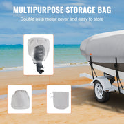 Boat Cover 600D Waterproof 16-18.5 ft Boat Cover V-Hull Tri-Hull Runabout V952-TYCZ600D1618F6PXLV0