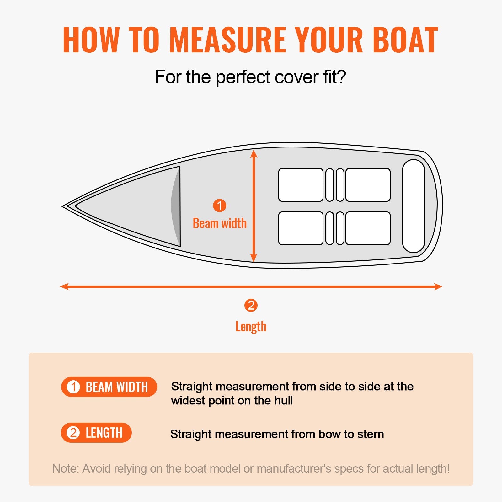 Boat Cover 600D Waterproof 17-19 ft Boat Cover V-Hull Tri-Hull Runabout V952-TYCZ600D1719PWYFKV0