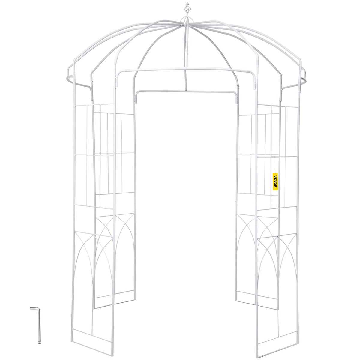 Birdcage Shape Garden Arbor, 9\' High x 6.6\' Wide, Heavy Duty Wrought Iron Arbor, Wedding Arch Trellis for V952-TYHYGMYCBSNL9I8V7V0