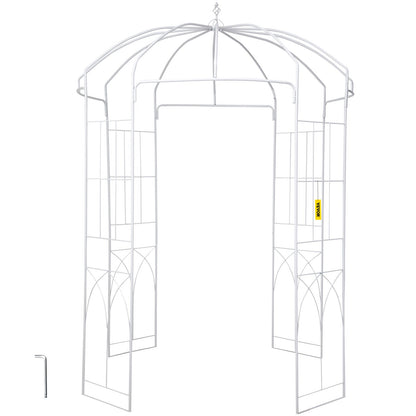 Birdcage Shape Garden Arbor, 9\' High x 6.6\' Wide, Heavy Duty Wrought Iron Arbor, Wedding Arch Trellis for V952-TYHYGMYCBSNL9I8V7V0