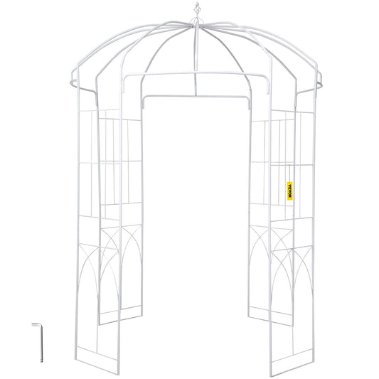 Birdcage Shape Garden Arbor, 9\' High x 6.6\' Wide, Heavy Duty Wrought Iron Arbor, Wedding Arch Trellis for V952-TYHYGMYCBSNL9I8V7V0