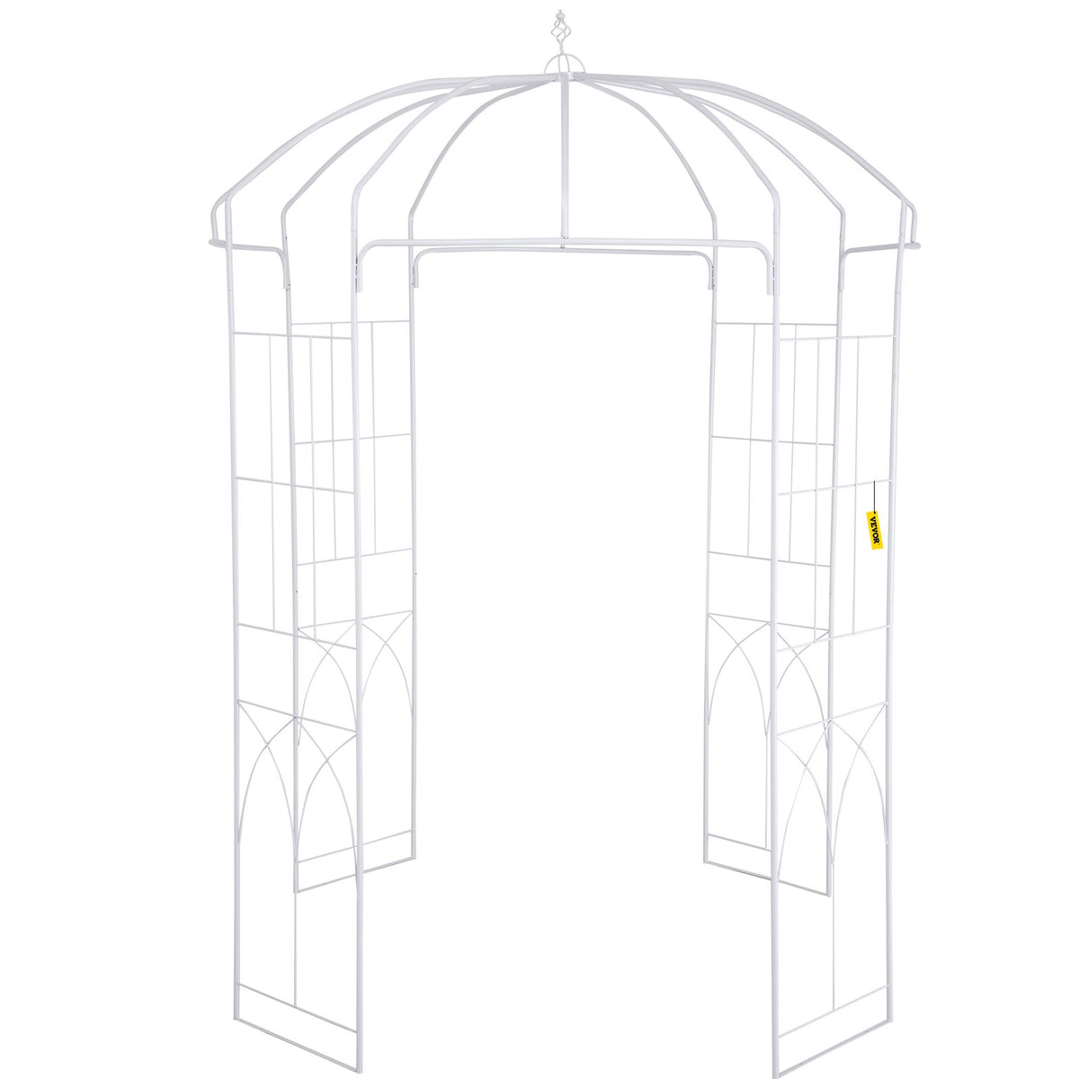 Birdcage Shape Garden Arbor, 9\' High x 6.6\' Wide, Heavy Duty Wrought Iron Arbor, Wedding Arch Trellis for V952-TYHYGMYCBSNL9I8V7V0