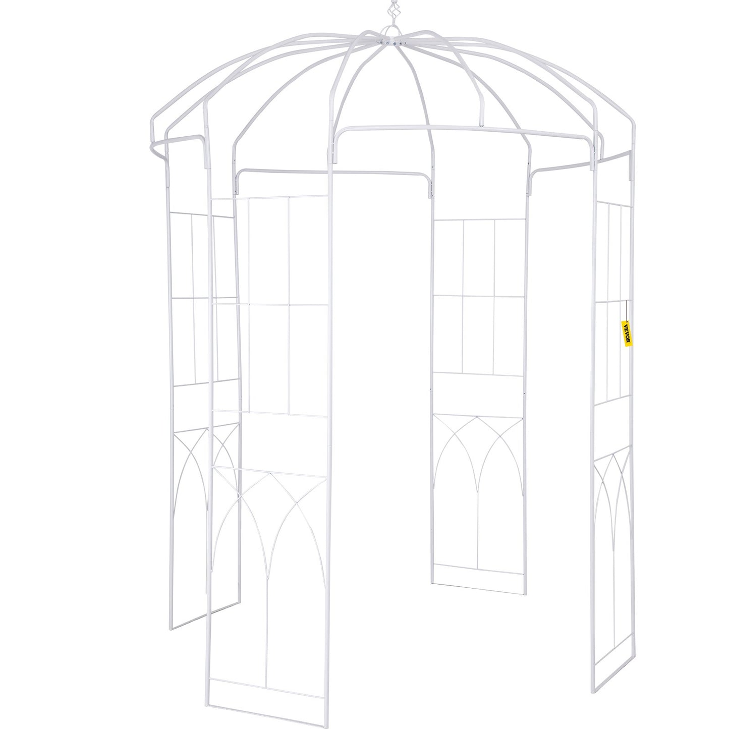 Birdcage Shape Garden Arbor, 9\' High x 6.6\' Wide, Heavy Duty Wrought Iron Arbor, Wedding Arch Trellis for V952-TYHYGMYCBSNL9I8V7V0