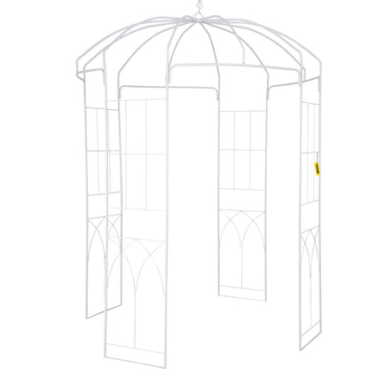 Birdcage Shape Garden Arbor, 9\' High x 6.6\' Wide, Heavy Duty Wrought Iron Arbor, Wedding Arch Trellis for V952-TYHYGMYCBSNL9I8V7V0
