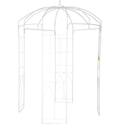 Birdcage Shape Garden Arbor, 9\' High x 6.6\' Wide, Heavy Duty Wrought Iron Arbor, Wedding Arch Trellis for V952-TYHYGMYCBSNL9I8V7V0
