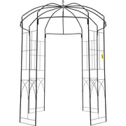 Birdcage Shape Garden Arbor, 9\' High x 6.6\' Wide, Heavy Duty Wrought Iron Arbor, Wedding Arch Trellis for V952-TYHYGMYCHSNL9G07VV0