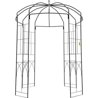 Birdcage Shape Garden Arbor, 9\' High x 6.6\' Wide, Heavy Duty Wrought Iron Arbor, Wedding Arch Trellis for V952-TYHYGMYCHSNL9G07VV0