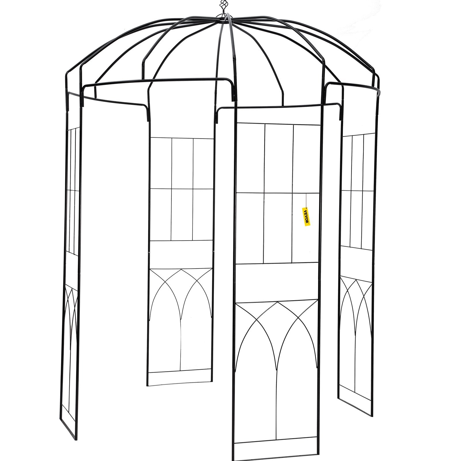 Birdcage Shape Garden Arbor, 9\' High x 6.6\' Wide, Heavy Duty Wrought Iron Arbor, Wedding Arch Trellis for V952-TYHYGMYCHSNL9G07VV0