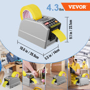 Automatic Tape Dispenser, Self-Adhesive Electric Tape Cutter, 25 W Packaging Machine, Tape Cutter, 6-60 mm V952-TYJDDDK60MMZYWC8CV3