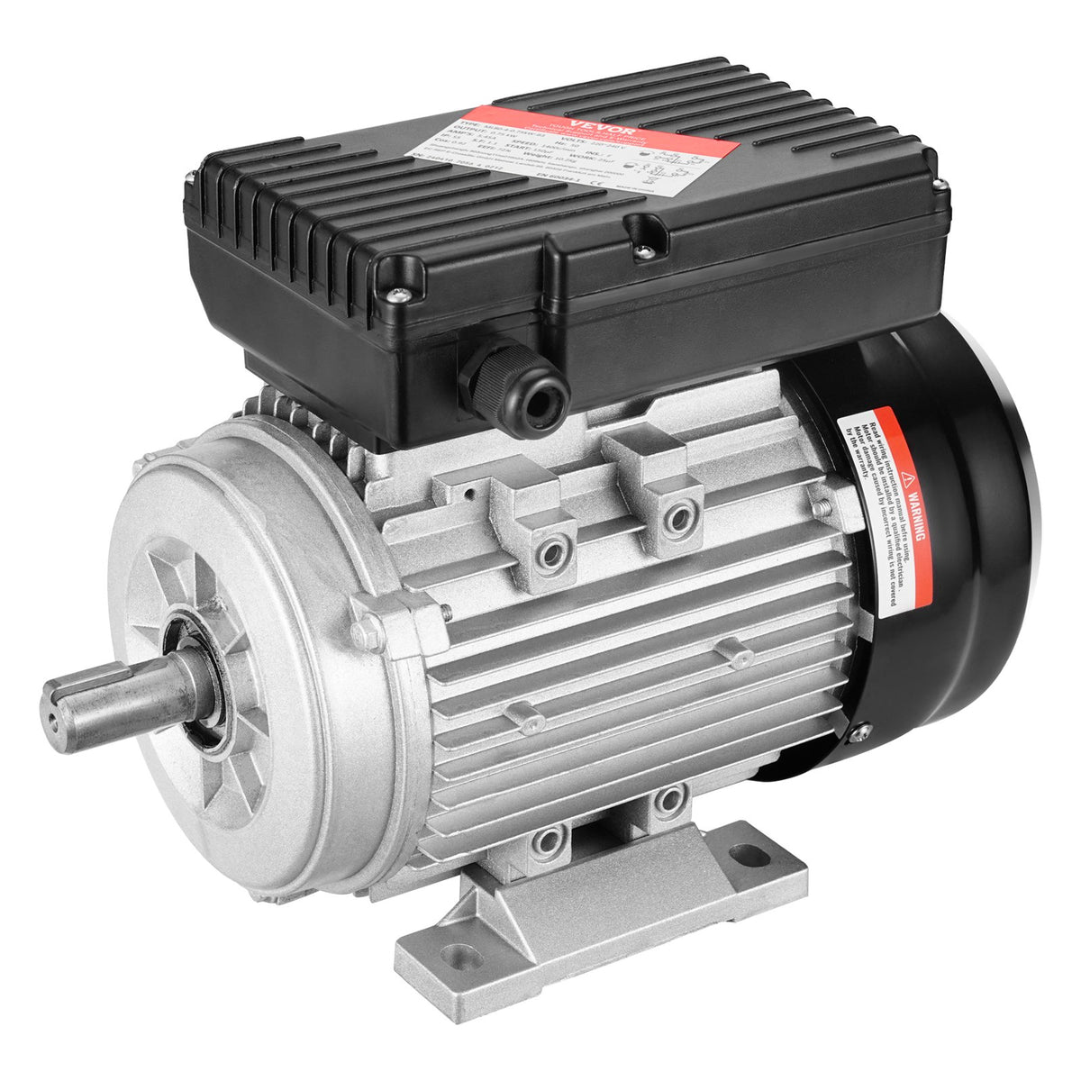 0.75KW Electric Motor 1400 rpm, AC 220~240V 5.45A, 80, B3 Frame, Air Compressor Motor Single Phase, 19mm V952-TYJLIECDJ1406H7Z4V7
