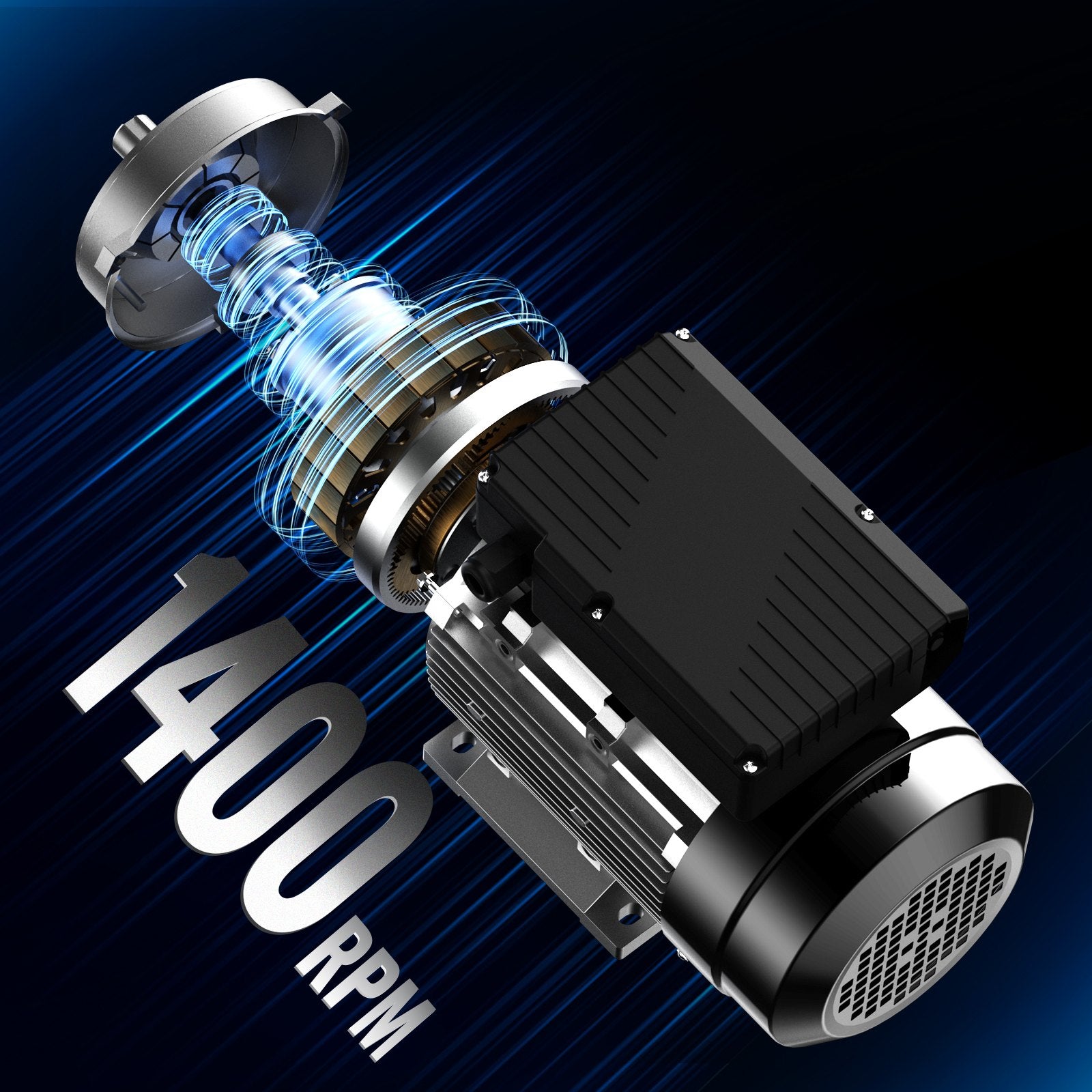 0.75KW Electric Motor 1400 rpm, AC 220~240V 5.45A, 80, B34 Frame, Air Compressor Motor Single Phase, 19mm V952-TYJLIECDJ172IOHFKV7