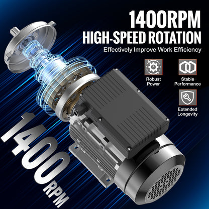 1.5KW Electric Motor 1400 rpm, AC 220~240V 9.85A, 90L, B3 Frame, Air Compressor Motor Single Phase, 24mm V952-TYJLIECDJ172RCGCBV7