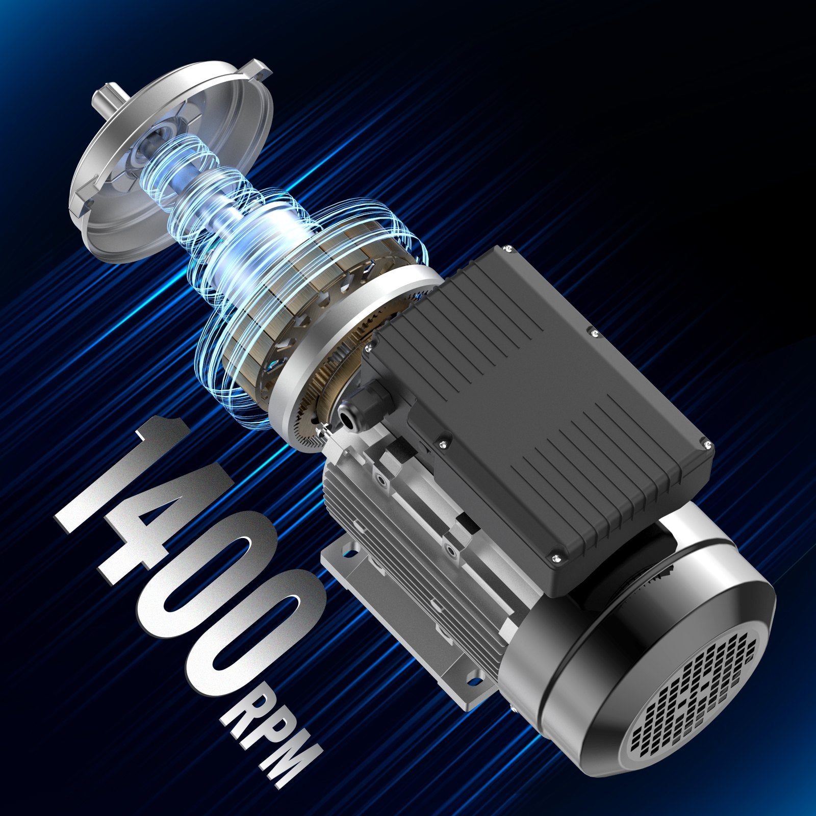 1.5KW Electric Motor 1400 rpm, AC 220~240V 9.85A, 90L, B3 Frame, Air Compressor Motor Single Phase, 24mm V952-TYJLIECDJ172RCGCBV7