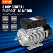 2.2KW Electric Motor 2800 rpm, AC 220~240V 13.8A, 90L, B3 Frame, Air Compressor Motor Single Phase, 24mm V952-TYJLIECDJ2802OQUKV7