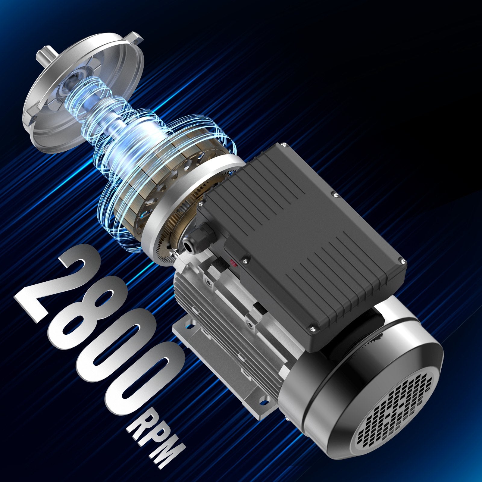 2.2KW Electric Motor 2800 rpm, AC 220~240V 13.8A, 90L, B3 Frame, Air Compressor Motor Single Phase, 24mm V952-TYJLIECDJ2802OQUKV7