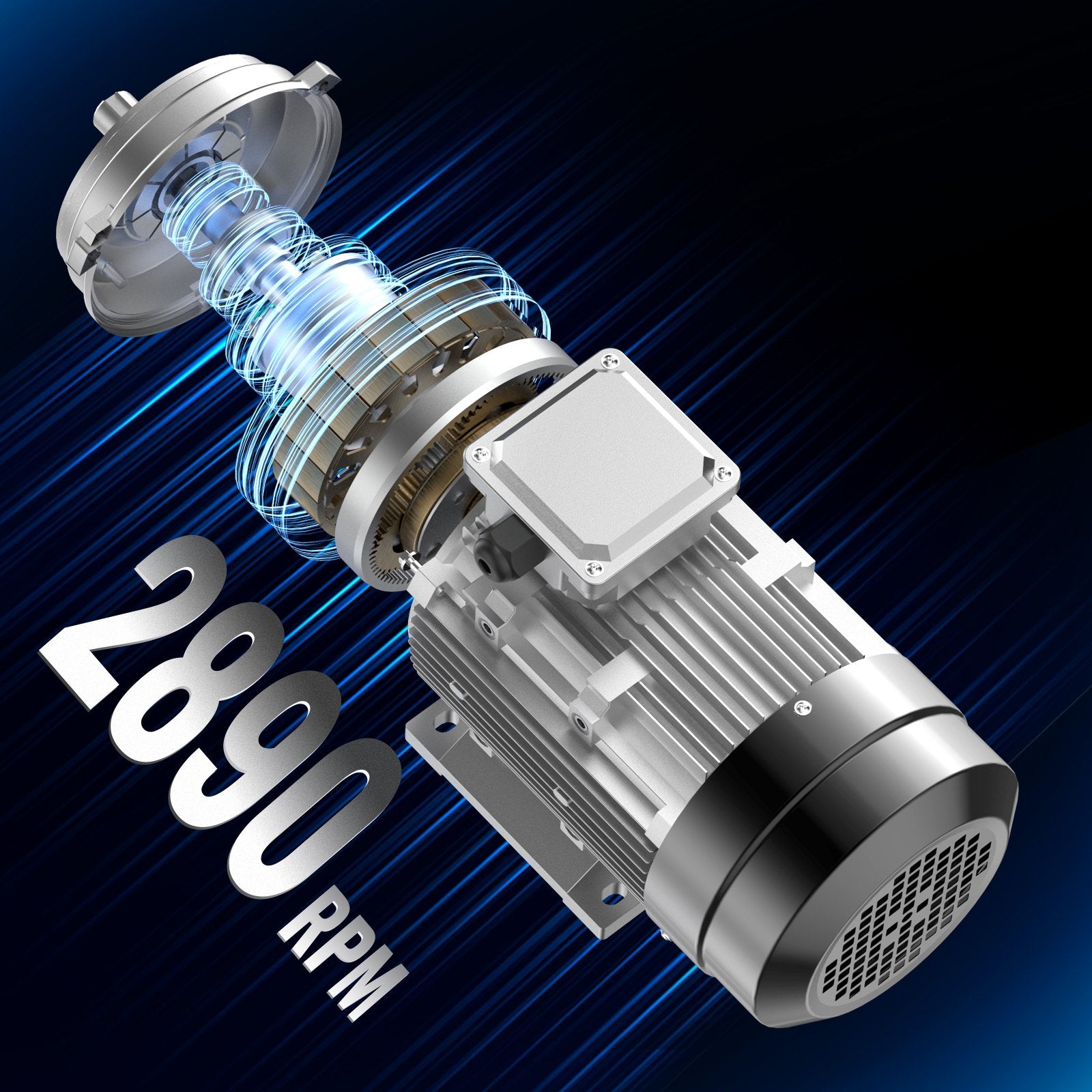 2.2KW Electric Motor 2890 rpm, AC 400V 4.7A, 90L, B3 Frame, Air Compressor Motor 3-Phase, 24mm Keyed Shaft, V952-TYJLIECDJ300ILW2HV8
