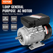 0.75KW Electric Motor 2850 rpm, AC 220~240V 5.15A, 80, B34 Frame, Air Compressor Motor Single Phase, 19mm V952-TYJLIECDJ3452ORHPV7