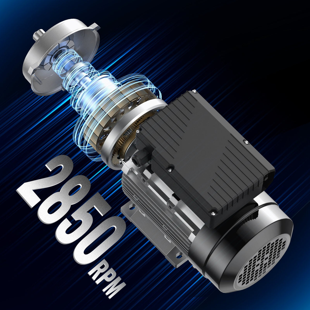 0.75KW Electric Motor 2850 rpm, AC 220~240V 5.15A, 80, B34 Frame, Air Compressor Motor Single Phase, 19mm V952-TYJLIECDJ3452ORHPV7