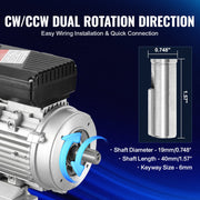 2.2KW Electric Motor 2800 rpm, AC 220~240V 13.8A, 90L, B3 Frame, Air Compressor Motor Single Phase, 24mm V952-TYJLIECDJ3452ZCTTV7
