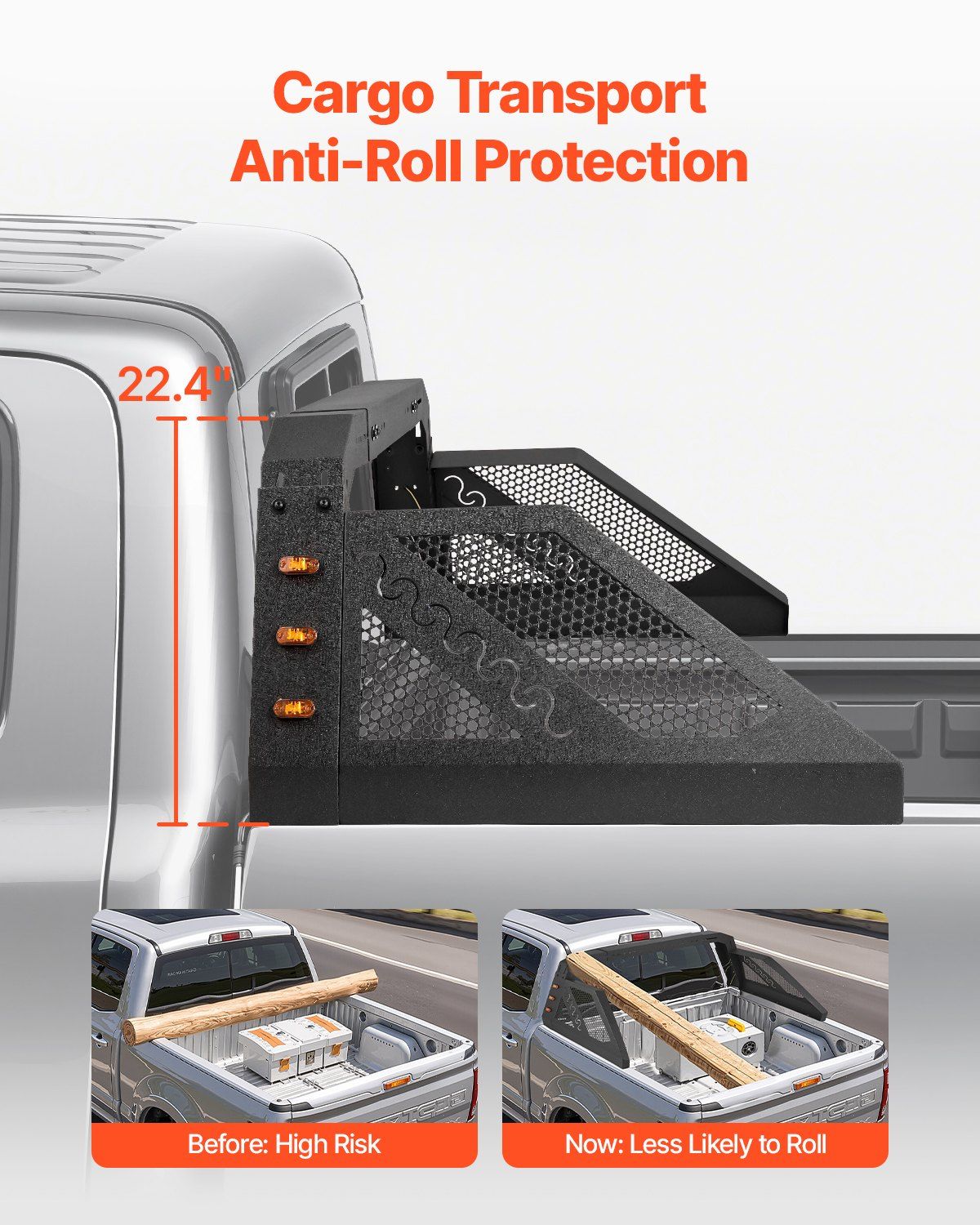 Truck Bed Roll Bar, Universal Pickup Sport Adjustable Bar Chase Rack Compatible with Full-Size Truck, Carbon V952-TYKKCCFGGBDX4A5GRV9