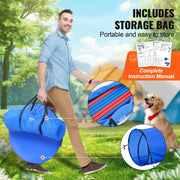 Dog Agility Training Equipment, 5 PCS Set with Adjustable High Hurdles,6 Weave Poles, Tunnel, Jump Ring, V952-TYKMJKCTJJCKQMHUSV0