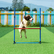 Dog Agility Training Equipment, 5 PCS Set with Adjustable High Hurdles,6 Weave Poles, Tunnel, Jump Ring, V952-TYKMJKCTJJCKQMHUSV0