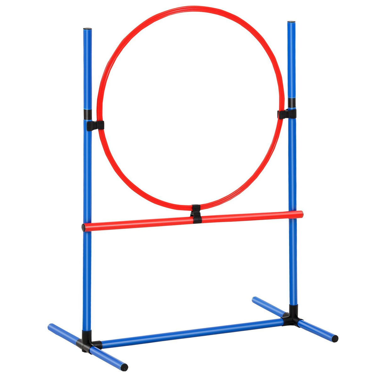 Dog Agility Training Equipment, 5 PCS Set with Adjustable High Hurdles,6 Weave Poles, Tunnel, Jump Ring, V952-TYKMJKCTJJCKQMHUSV0