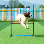 Dog Agility Training Equipment, 4 PCS Set with Adjustable High Hurdles,6 Weave Poles,Jump Ring,Square Pause V952-TYKMJKCTJJCKST31JV0