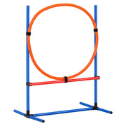 Dog Agility Training Equipment, 4 PCS Set with Adjustable High Hurdles,6 Weave Poles,Jump Ring,Square Pause V952-TYKMJKCTJJCKST31JV0
