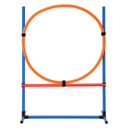 Dog Agility Training Equipment, 4 PCS Set with Adjustable High Hurdles,6 Weave Poles,Jump Ring,Square Pause V952-TYKMJKCTJJCKST31JV0