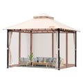 Patio Gazebo for 6-8 Person, 3.05 x 3.05 m Backyard Gazebo, with Mosquito Netting, Metal Frame, and PU Coated V952-TYLTZZ10X10FTV427V0