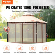 Patio Gazebo for 6-8 Person, 3.05 x 3.05 m Backyard Gazebo, with Mosquito Netting, Metal Frame, and PU Coated V952-TYLTZZ10X10FTV427V0