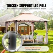Patio Gazebo for 6-8 Person, 3.05 x 3.05 m Backyard Gazebo, with Mosquito Netting, Metal Frame, and PU Coated V952-TYLTZZ10X10FTV427V0